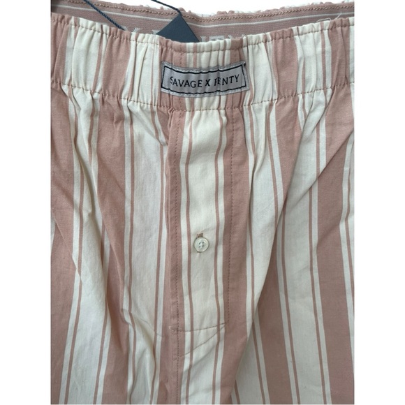 Savage X Fenty 2-Piece Sleep Set Women’s Size 1X Peach Stripes Pajamas NWT - Picture 5 of 8